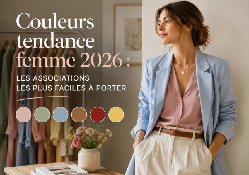 Couleurs tendance femme 2026 avec des associations élégantes et faciles à porter