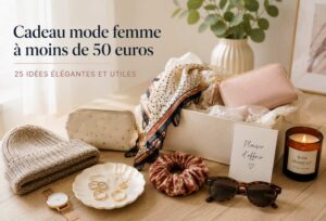 Idées de cadeaux mode pour femme à moins de 50 euros avec accessoires, bijoux et écharpe