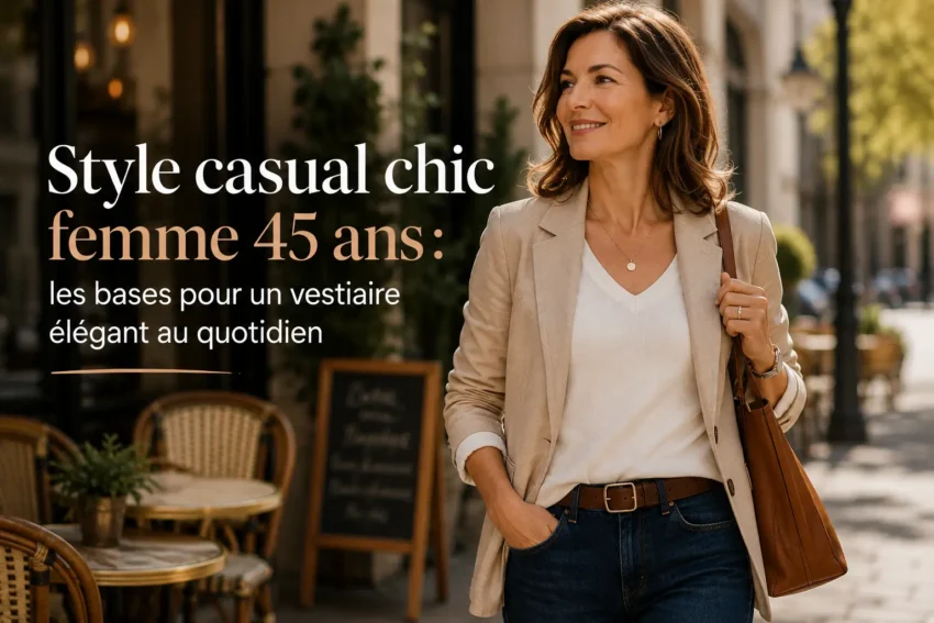 Idées de style casual chic pour femme de 45 ans avec des tenues élégantes faciles à porter au quotidien